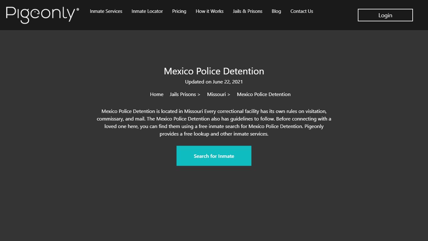 Mexico Police Detention Inmate Search | Missouri