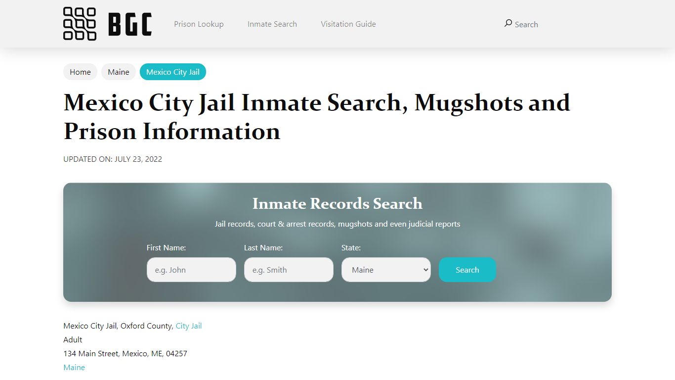 Mexico City Jail Inmate Search, Mugshots, Visitation ...