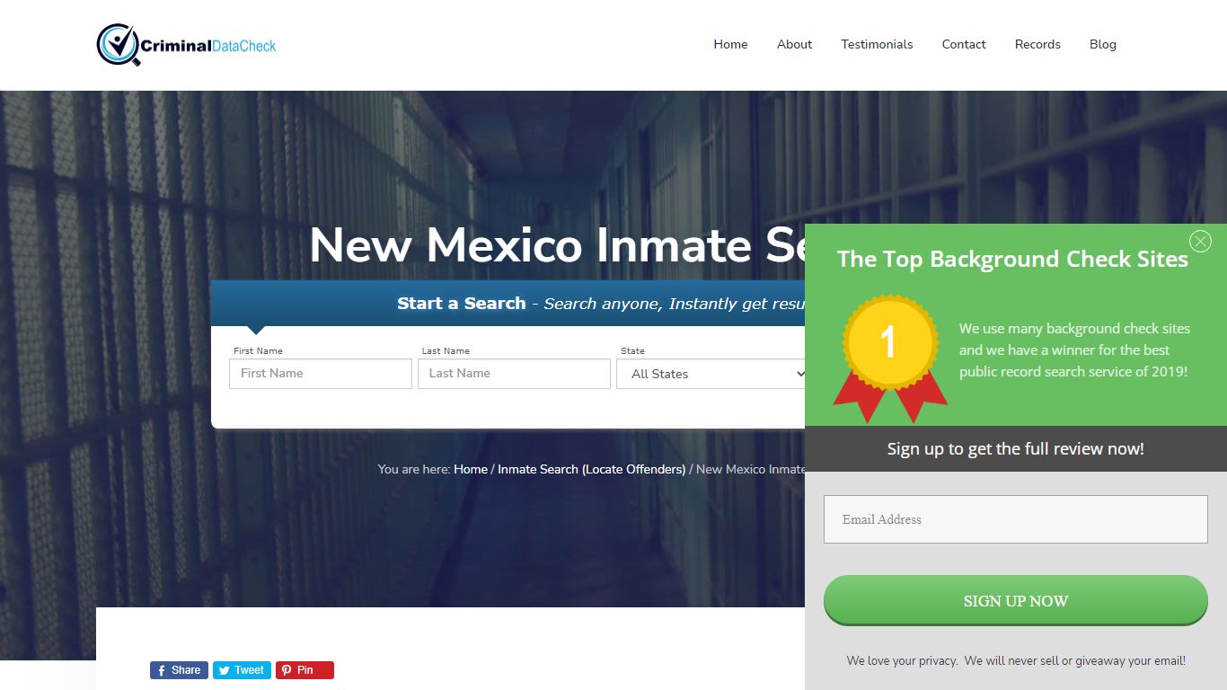 New Mexico Inmate Search - Criminal Data Check - Find ...